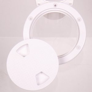 Pregledovalna odprtina Carbest z vijačnim pokrovčkom Ø198 mm, bela