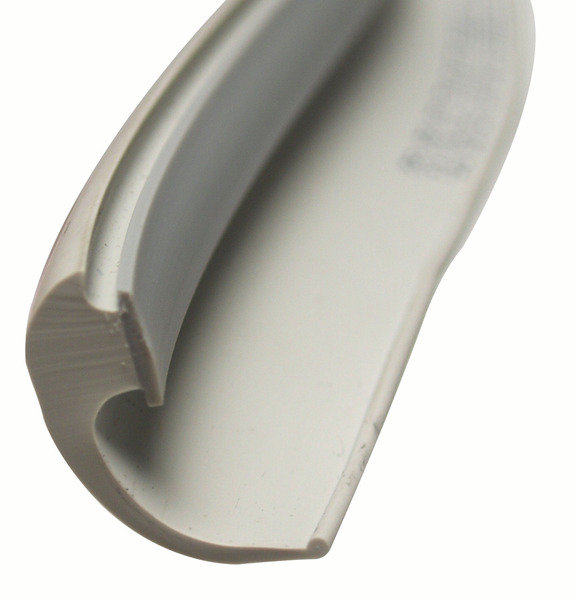 Notranji pokrivni profil - svetlo siv