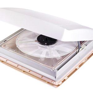 Strešni pokrov Omni-Vent z 12-voltnim ventilatorjem 40x40 bela