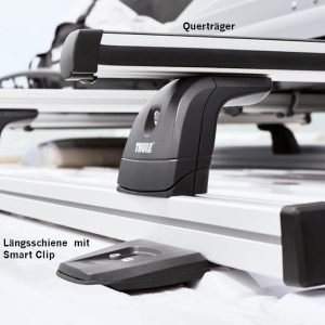 Thule Garnitura strešnega prtljažnika - 2 nosilca tovora, dolžina 1,5 m, višina 13 cm