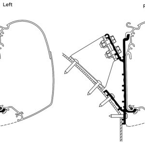 Adapter za markizo Omnistor TO 5200 Knaus Deseo 350cm