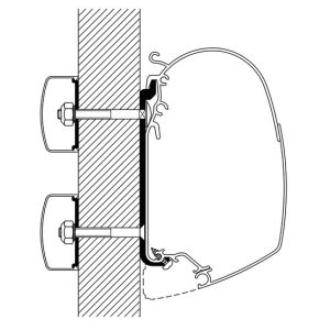 Univerzalni komplet ploščatih adapterjev Omnistor za markize serije 5