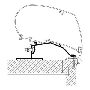 Adapter za markizo Omnistor, Adapter za streho prikolice 3,50 m