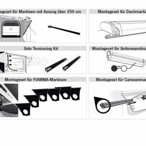 Montažni komplet za stranske stenske tende