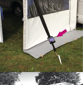 Zaščita pred nevihtami za markize Fiamma, s solarno lučjo LED Tiedown