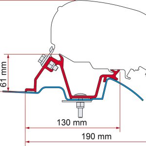 Adapter F65/F80 za Sprinter in VW Crafter z visoko streho H2