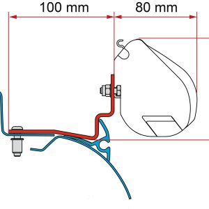 Montažni adapter Campérêve Cap Road na podstavek Peugeot Expert