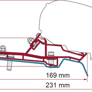 Fiamma adapter F65 / F80 za Ford Transit Van H2 L2 - 290 cm - levosučni pogon