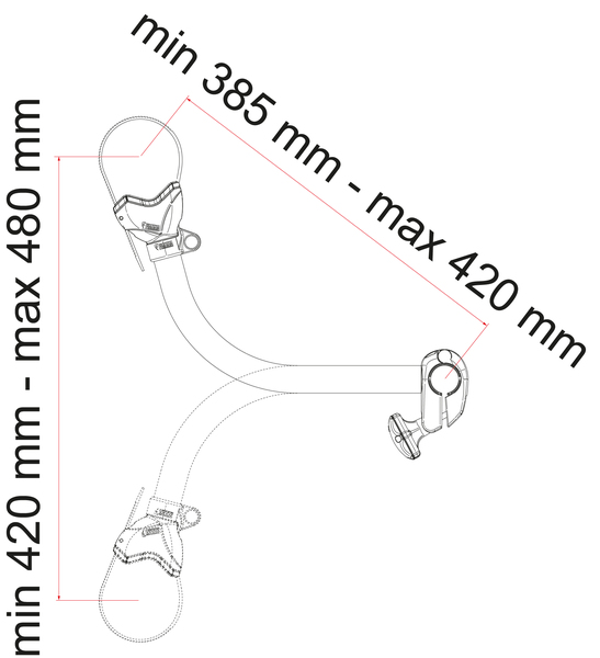 Fiamma Bike-Block Pro S3 Deep Black nosilec za kolo - slika 2