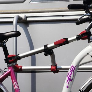 Kolesarska ograja Rail Premium S, srebrna