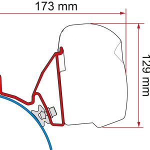 Adapter za markizo F43van za VW T5 /T6 / T6.1 California