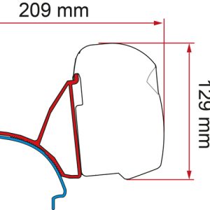 Adapter za tendo F43van za VW T5 / T6 / T6.1 Multivan s C-stebričkom - desni pogon