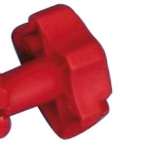 Vijak z navojem rdeče barve