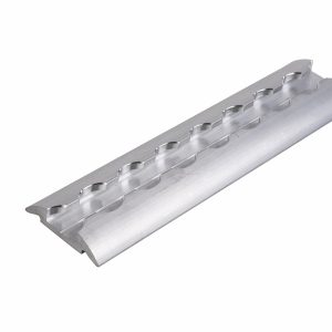 Polkrožna pritrdilna tirnica z vijaki - srebrna