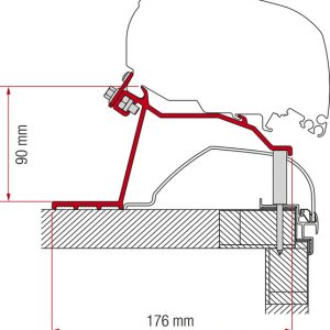 Adapter Fiamma markiza F65L in F80S za Hobby prikolico od 2014