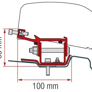 Fiamma adapter za tendo F40van za Renault Trafic z dolgo medosno razdaljo od 2014