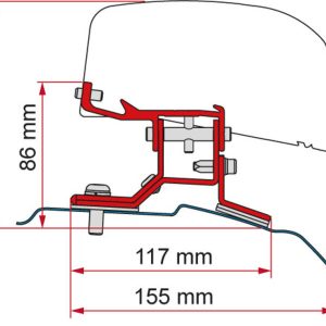 Fiamma adapter za tendo za F40van Ford Custom L2 z dolgo medosno razdaljo tudi UK