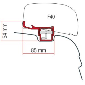 Montažni adapter za F40Van VW T5/T6, različica za Veliko Britanijo