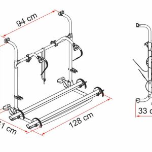 Zadnji nosilec Carry Bike Pro Autotrail, največja obremenitev 40 kg