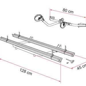 Garaža za prevoz koles Standardno za 2 kolesi, največ 3 kolesa, največja obremenitev 50 kg