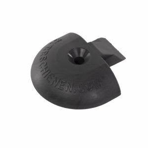 Končni del pritrdilne tirnice - okrogel - antracit