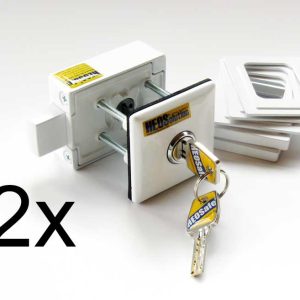 Dodatna ključavnica s podobnim ključem - bela - komplet 2