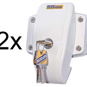 Vratna ključavnica HEOSafe komplet 2 bela