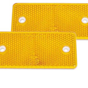 Odsevnik rumene barve - pravokoten 94 x 44 mm