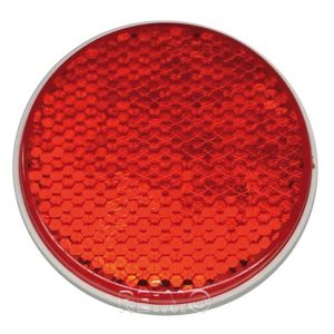 Odsevnik okrogel 75 mm rdeč z vijačno pritrditvijo