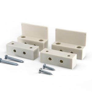 Montažni adapter za radijske kontakte, komplet 2, bela barva