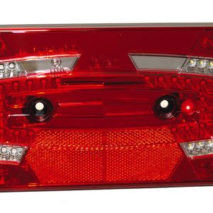 Večfunkcijska LED luč, 9-32 V, desno rdeča IP67 z reflektorjem