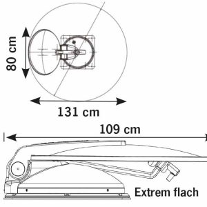Carbest Travelsat - Avtomatski satelitski sistem z nadzorno omarico (68 cm) ASTRA