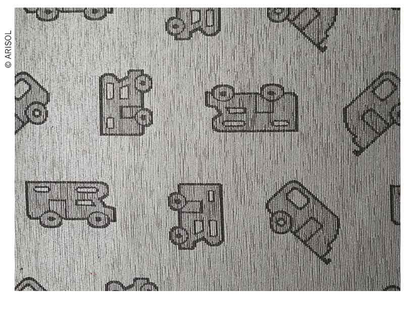 Preproga za dnevno sobo 50x150cm siva, vzorec, 45% poliester/55% bombaž - slika 3