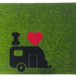 Podloga za vrata GREEN FLOCK 40x60cm, zelena, PP/guma, z motivom