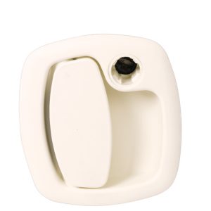 Ključavnica z notranjim delom za cilindrični vložek HSC bela, brez cilindričnega vložka