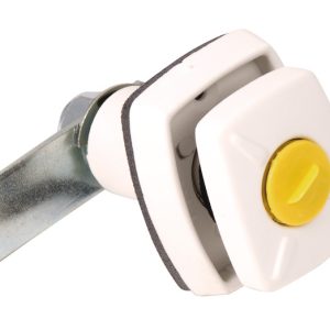 Preklopna ključavnica za sistem HSC, bela, brez cilindra