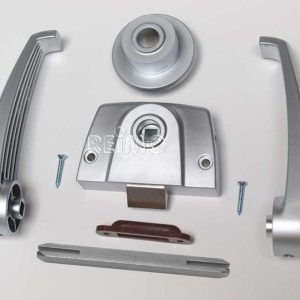 Ključavnica za toaletne prostore - 1-točkovno zaklepanje - srebrna mat