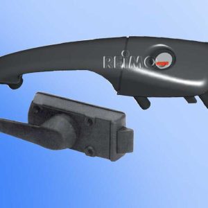 Vratna ključavnica CARAVAN desna, brez cilindra + ključ črna