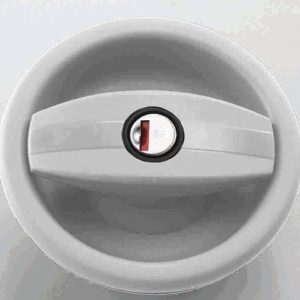 Vratna ključavnica CARAVAN desna, brez cilindra + ključ črna/bela