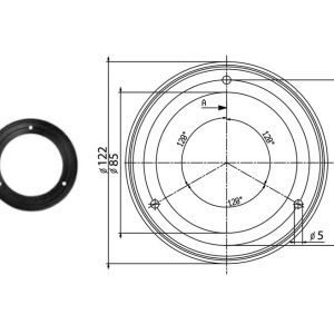 Gumijasto tesnilo za filter 123x84 mm črno