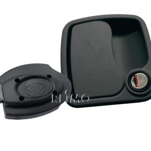 Garažna ključavnica Euro črna (debelina stene 34-42 mm), brez cilindra in ključa