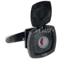 Klopna ključavnica kvadratna bela brez cilindra + ključ