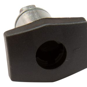 Ključavnica za kovčke kvadratna črna brez cilindra + ključ