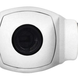 Klopna ključavnica kvadratna bela z ročajem