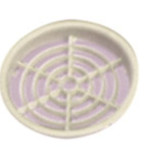 Ventilacijska rešetka za pohištvo 60 mm - Okrogla - Kremasta