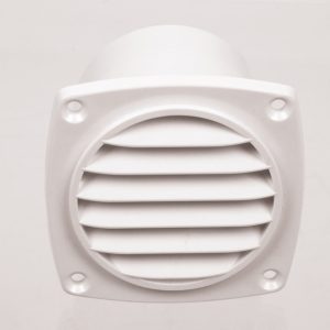 Prezračevalna rešetka z gredjo - zunanja - bela