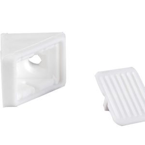 Mini priključek za pohištvo 10 kosov (beli) z dvema luknjicama