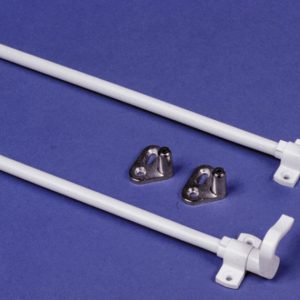 Garnitura za espagnolette s ključavnico Push-Lock - Bela