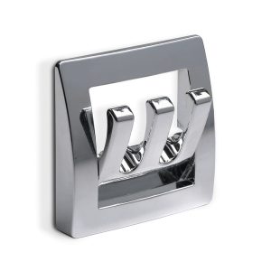 Plastična kljuka za plašč, barva sijajni krom 1 kos.SB