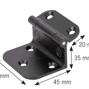 Kotni nastavek za namizni nosilec, aluminij, črno eloksiran, 55x45 mm